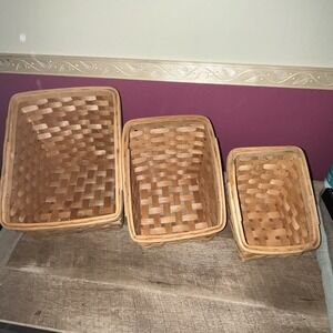 Set‎ of 3 Nesting Wicker Baskets